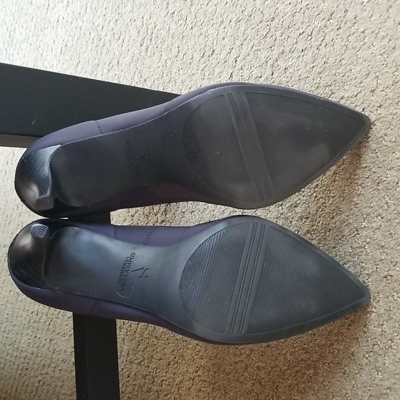 Navy Blue Elegant Women's Pumps - Picture 5 of 7